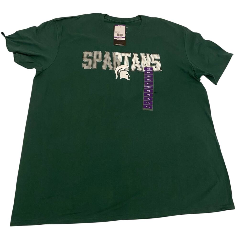 NWT Captivation Official Michigan State Spartans Football Green T-Shirt Size 2XL